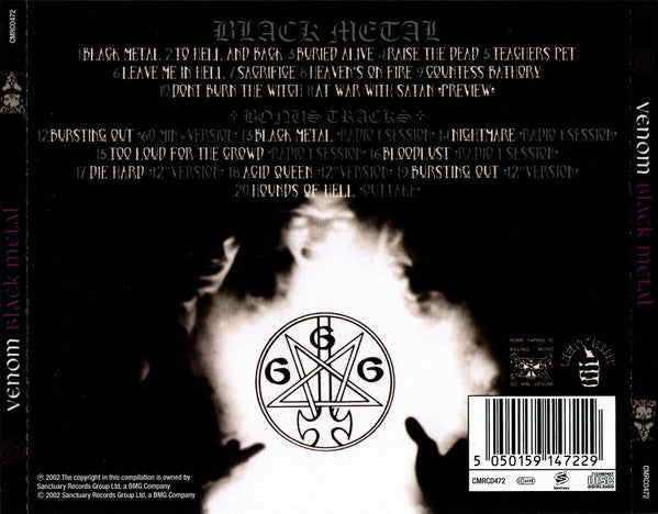 Venom (8) : Black Metal (CD, Album, RE)