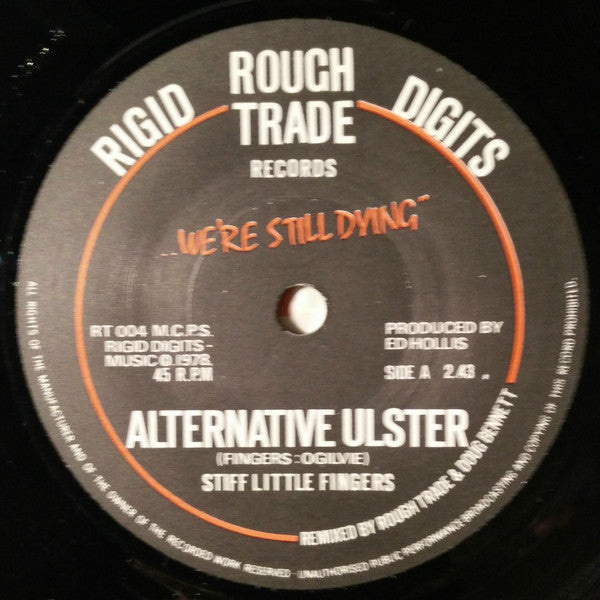 Stiff Little Fingers : Alternative Ulster (7", Single, Lyn)