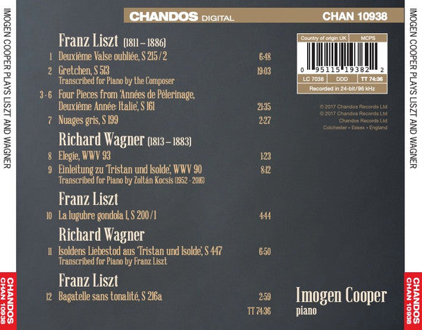 Liszt* & Wagner* - Imogen Cooper : Liszt & Wagner (CD, Album)