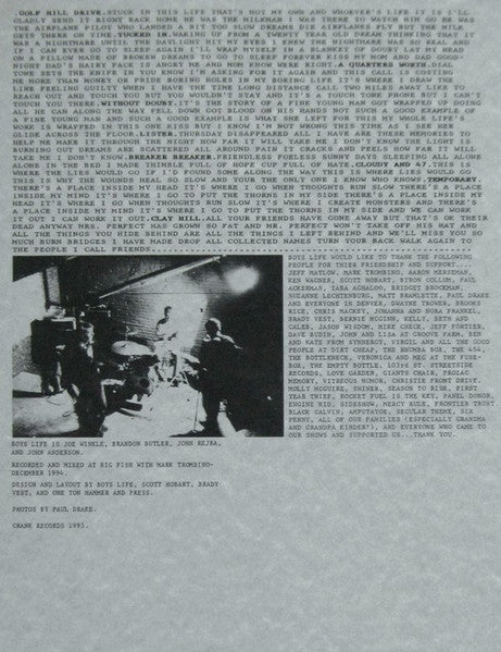 Boys Life : Boys Life (LP)