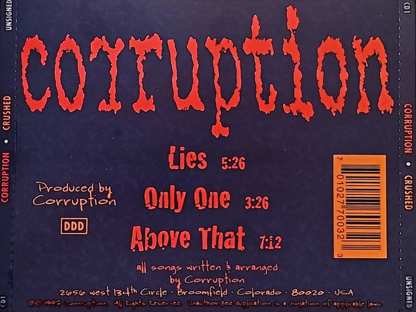 Corruption (19) : Crushed (CD, MiniAlbum)