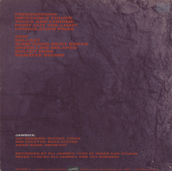 Jawbox : Grippe (LP, Album)