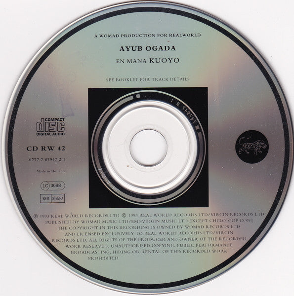 Ayub Ogada : En Mana Kuoyo (CD, Album)