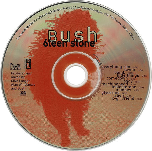 Bush : Sixteen Stone (CD, Album, Spe)