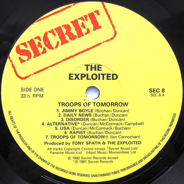 The Exploited : Troops Of Tomorrow (LP, Album)