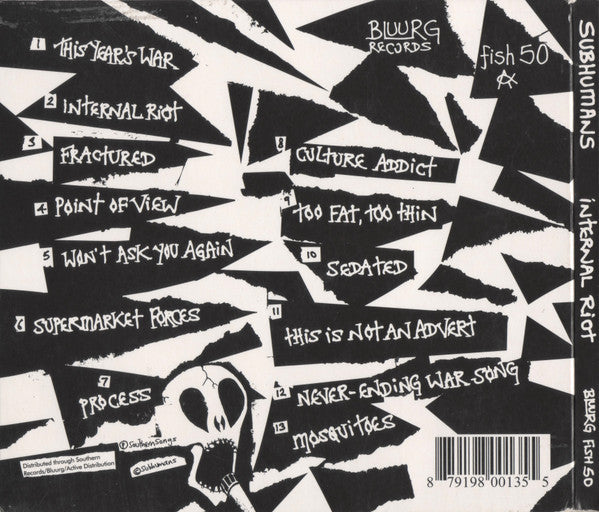 Subhumans : Internal Riot (CD, Album, Dig)