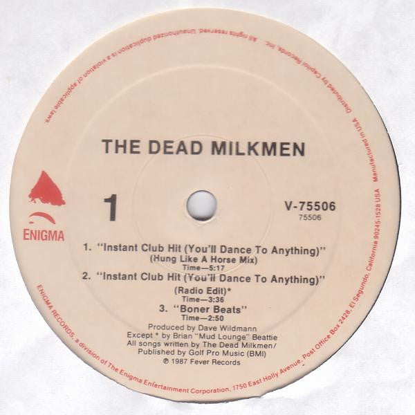 The Dead Milkmen : Instant Club Hit (You'll Dance To Anything) (12")