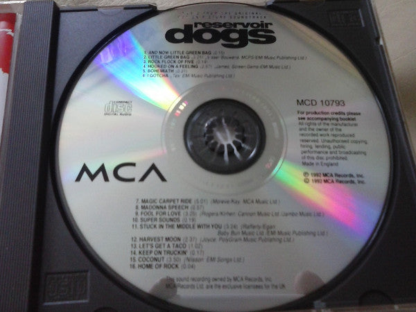 Various : Reservoir Dogs - Music From The Original Motion Picture Soundtrack (CD, Comp, RE, Uni)