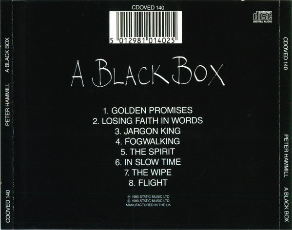 Peter Hammill : A Black Box (CD, Album, RE, Nim)