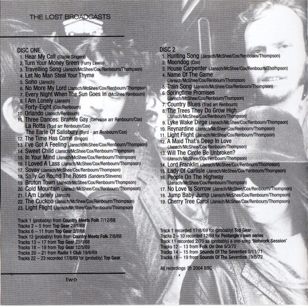 Pentangle : The Lost Broadcasts 1968 - 1972 (2xCD, Album)