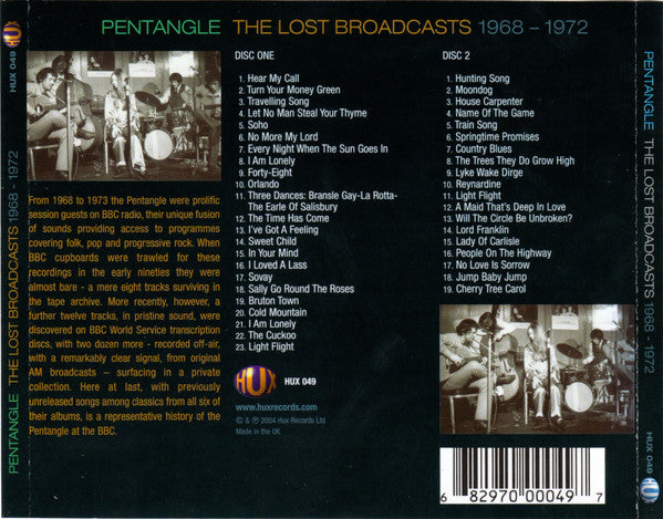 Pentangle : The Lost Broadcasts 1968 - 1972 (2xCD, Album)