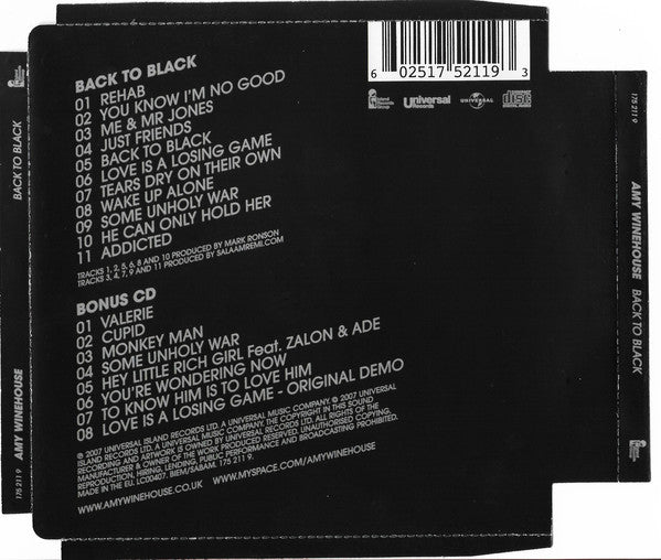 Amy Winehouse : Back To Black (2xCD, Album, Dlx, RE, Sup)