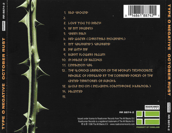 Type O Negative : October Rust (CD, Album, M/Print, RE)