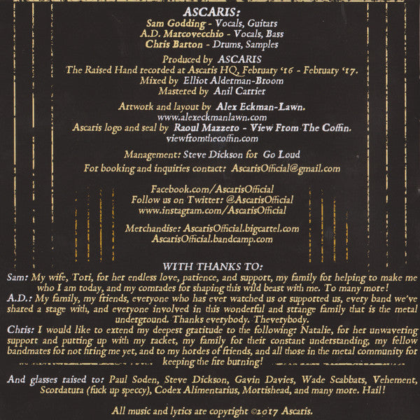 Ascaris (5) : The Raised Hand (CD, Album)