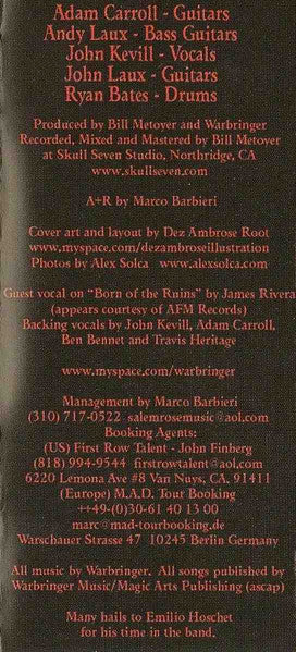Warbringer : War Without End (CD, Album)