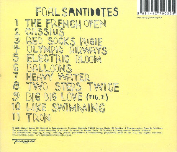 Foals : Antidotes (CD, Album)