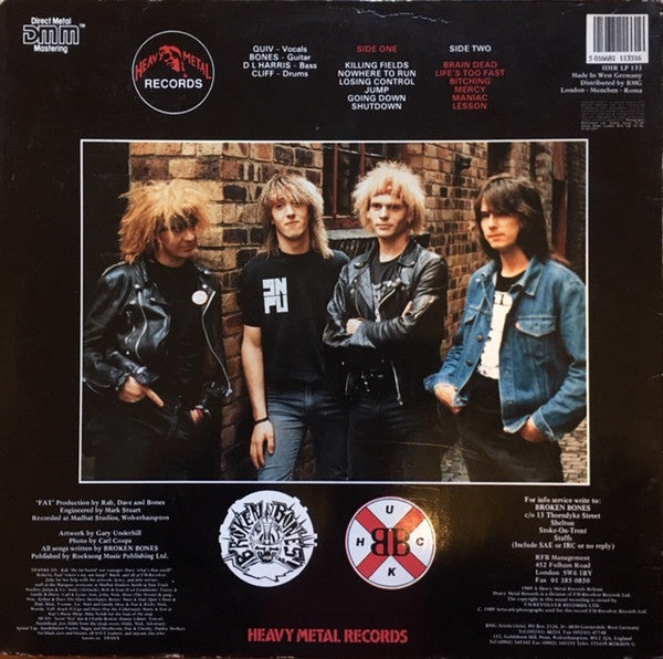 Broken Bones : Losing Control (LP, Album, Gat)