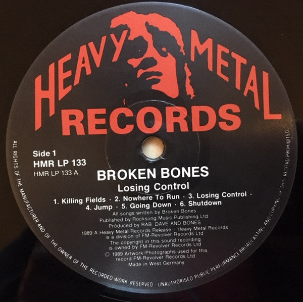 Broken Bones : Losing Control (LP, Album, Gat)