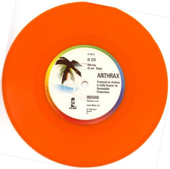 Anthrax : Indians (7", Single, Ora)