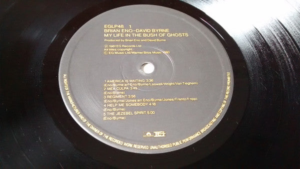 Brian Eno, David Byrne : My Life In The Bush Of Ghosts (LP, Album, M/Print, RE)