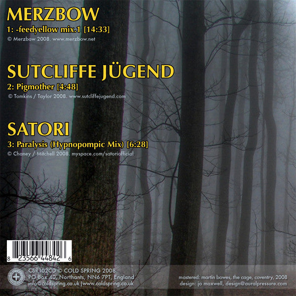 Merzbow · Sutcliffe Jügend* · Satori (2) : Merzbow · Sutcliffe Jügend · Satori (CD, Ltd)