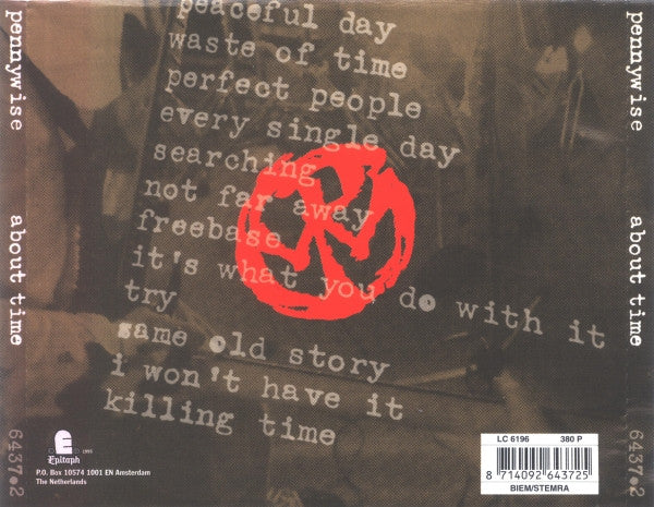 Pennywise : About Time (CD, Album)