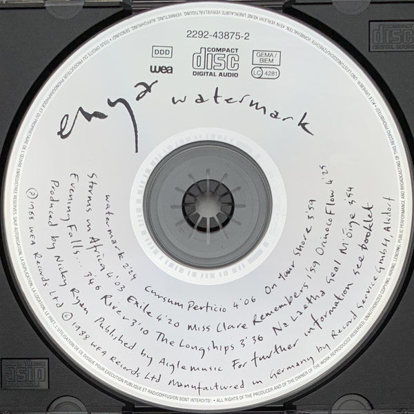 Enya : Watermark (CD, Album, RE, RP)