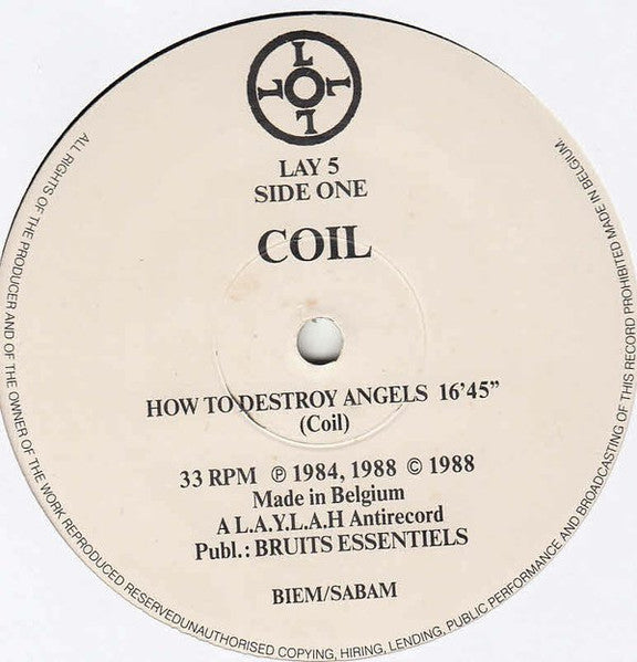 Coil : How To Destroy Angels (12", S/Sided, RE)