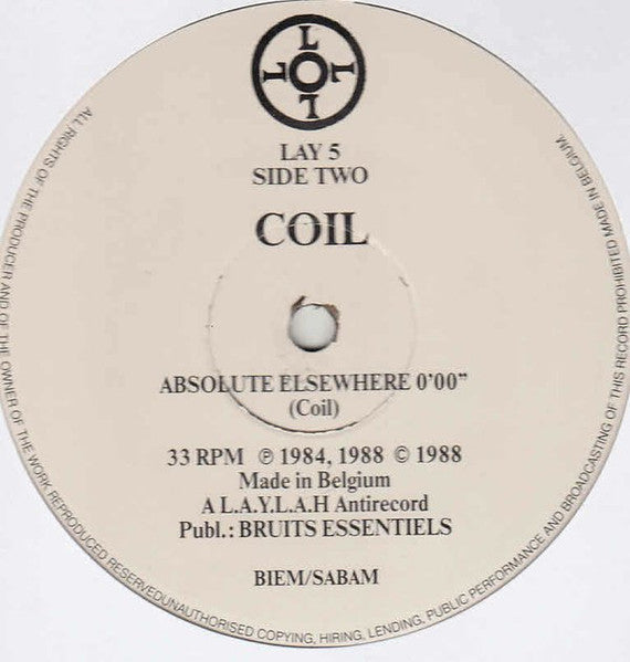 Coil : How To Destroy Angels (12", S/Sided, RE)