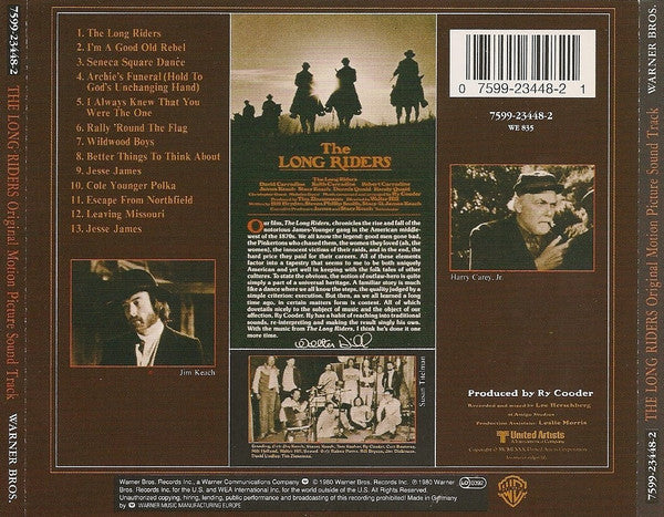 Ry Cooder : The Long Riders (Original Motion Picture Sound Track) (CD, Album)