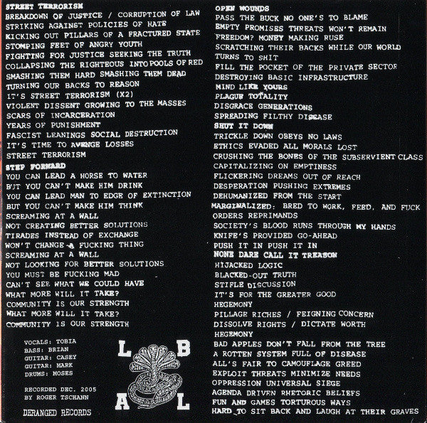 Look Back And Laugh : Street Terrorism (7")
