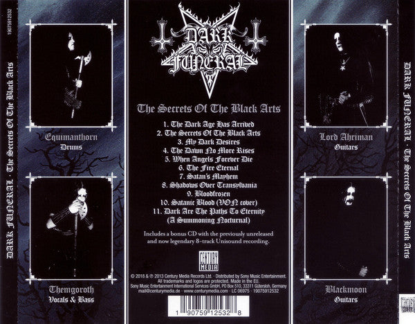 Dark Funeral :  The Secrets Of The Black Arts (CD, Album, RE, RM + CD)