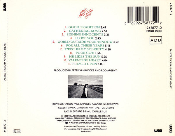 Tanita Tikaram : Ancient Heart (CD, Album)