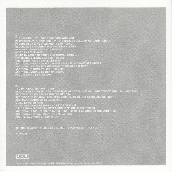 The National : You Had Your Soul With You (7", Single, Ltd)
