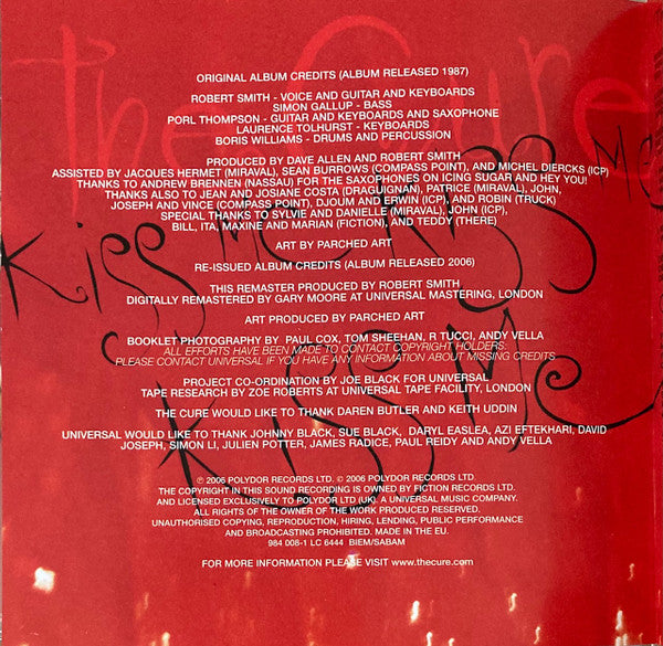 The Cure : Kiss Me Kiss Me Kiss Me (CD, Album, RE, RM)