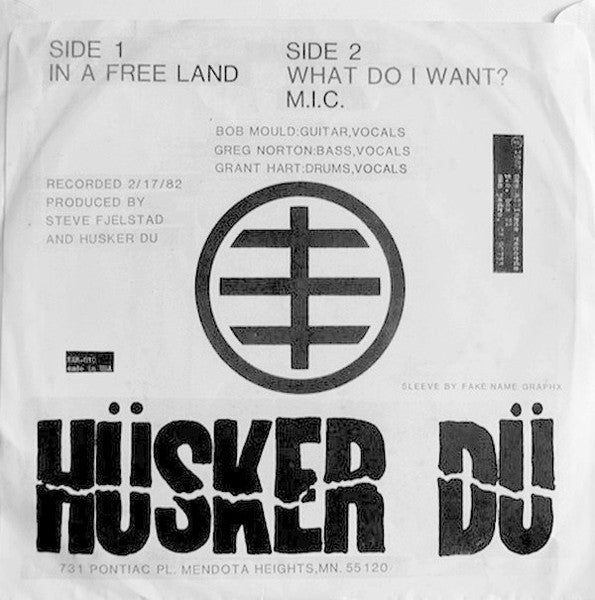 Hüsker Dü : In A Free Land (7")
