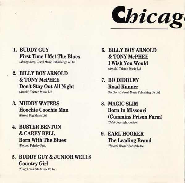Various : Chicago Blues (CD, Comp)
