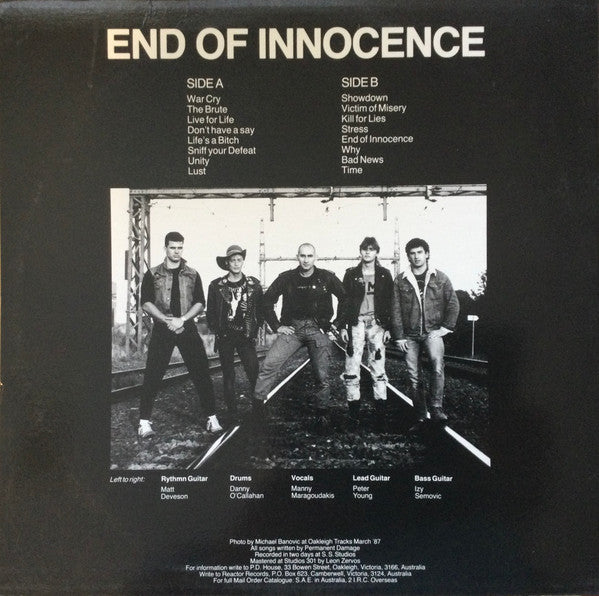 Permanent Damage : End Of Innocence (LP, Album)