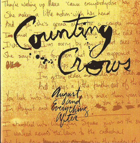 Counting Crows : August And Everything After (CD, Album, RE, Cin)