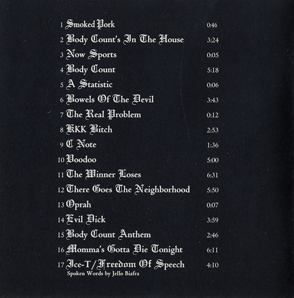 Body Count (2) : Body Count (CD, Album, RE, RP)