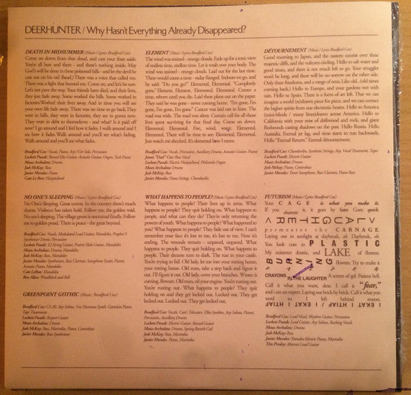 Deerhunter : Why Hasn't Everything Already Disappeared? (LP, Album, Gre)