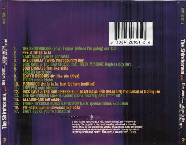 The Shirehorses : Present The Worst... Album In The World...Ever....Ever! (CD, Album)