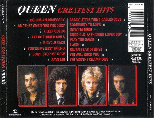 Queen : Greatest Hits (CD, Comp, RE, RM)