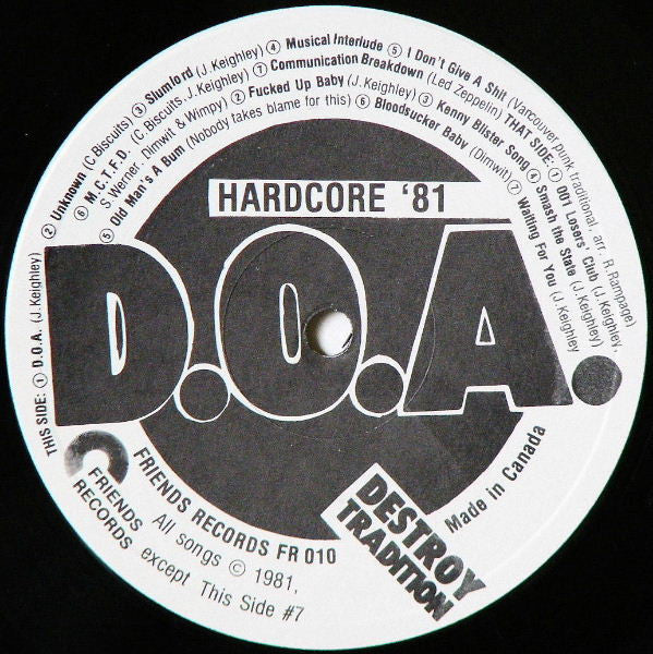 D.O.A* : Hardcore 81 (LP, Album)