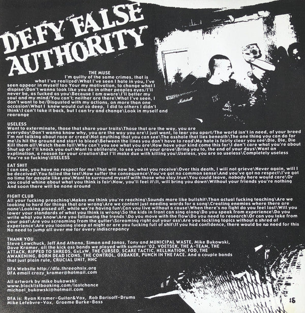 DFA* : Defy False Authority (LP, Album)