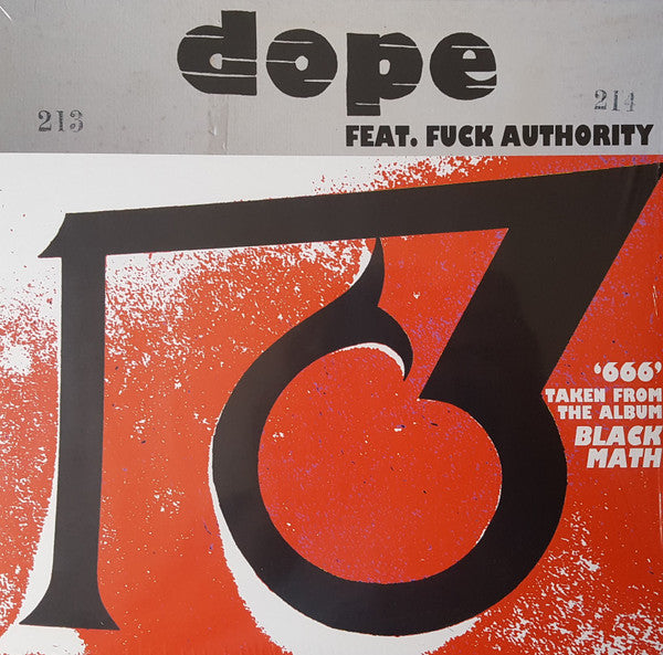 Dope (13) Feat. Fuck Authority, Julian Cope : 666 (10", Single, Ltd, Cle)
