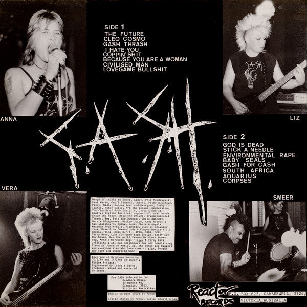 Gash (7) : G.A.S.H (LP, Album, Gat)