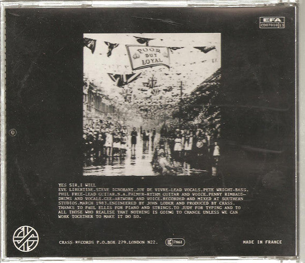 Crass : Yes Sir, I Will (CD, Album, RE)