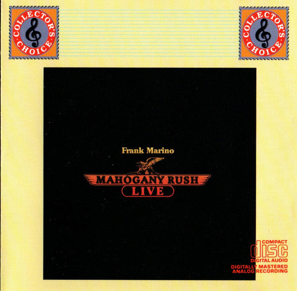 Frank Marino & Mahogany Rush : Live (CD, Album, RE)