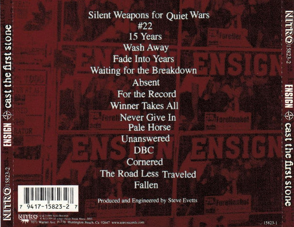 Ensign : Cast The First Stone (CD, Album)